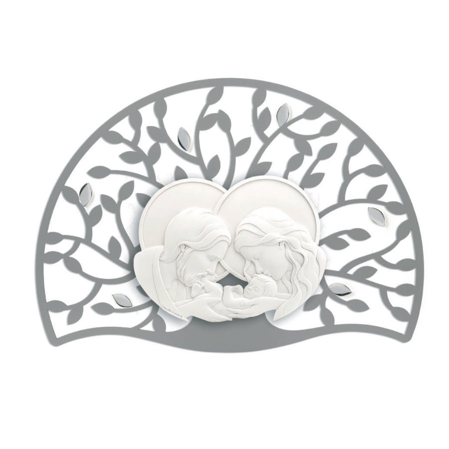 BONGELLI SACRO ALBERO LUNA FAMIGLIA GRIGIO 90X65 cod. ME1626 G