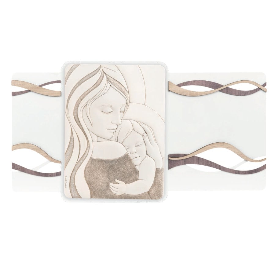 BONGELLI SACRO CROCE MADONNA FASCE ROVERE 105X56 cod. ME1621 2RO