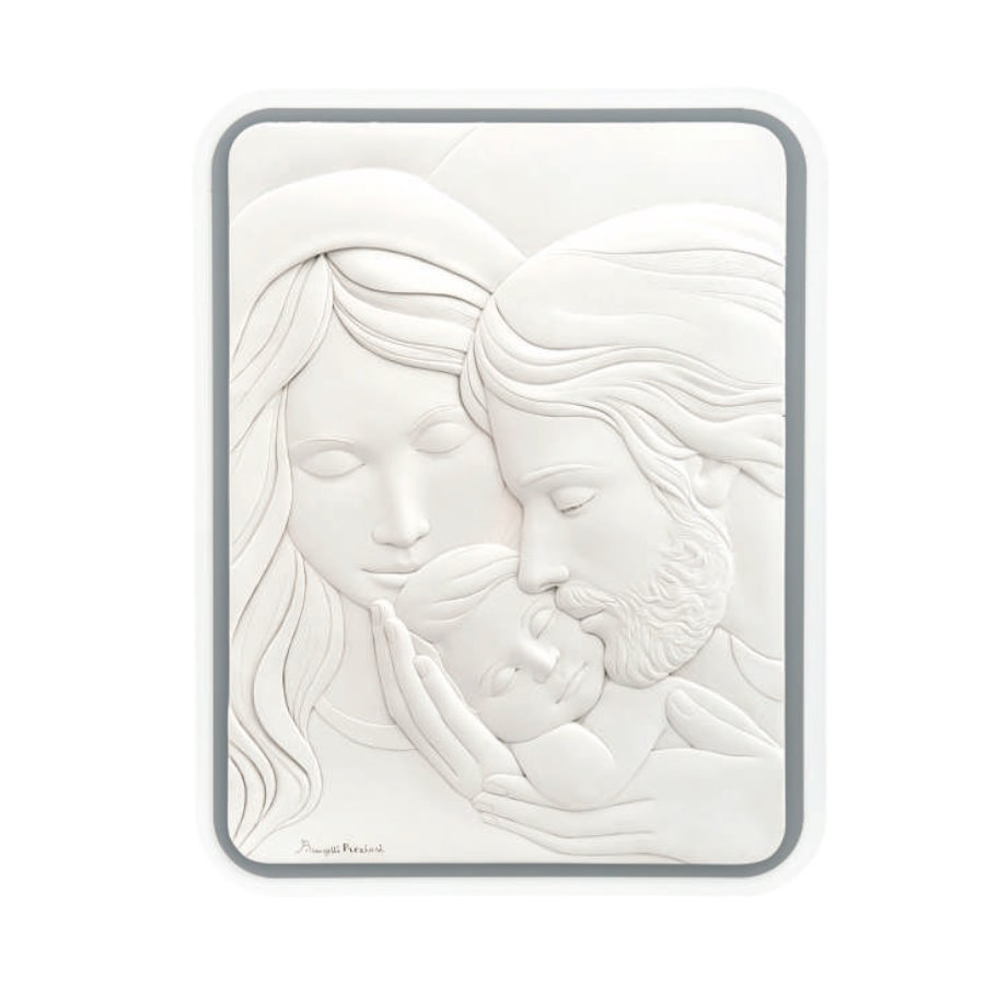 BONGELLI SACRO FAMIGLIA RETTANGOLARE GRIGIO 30X38 cod. ME1628 1G