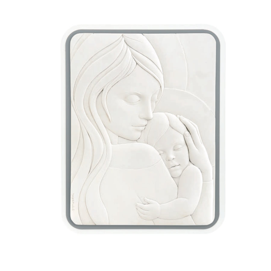 BONGELLI SACRO MADONNA RETT. GRIGIO 45X58 cod. ME1631 2G