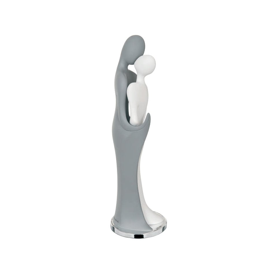 BONGELLI SCULTURA COPPIA STILIZZATA GRIGIA H.29 cod. ME1378 G