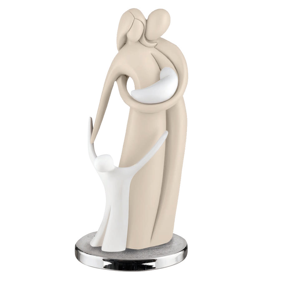 BONGELLI SCULTURA FAMIGLIA NOCCIOLA H28 cod. ME1201 N