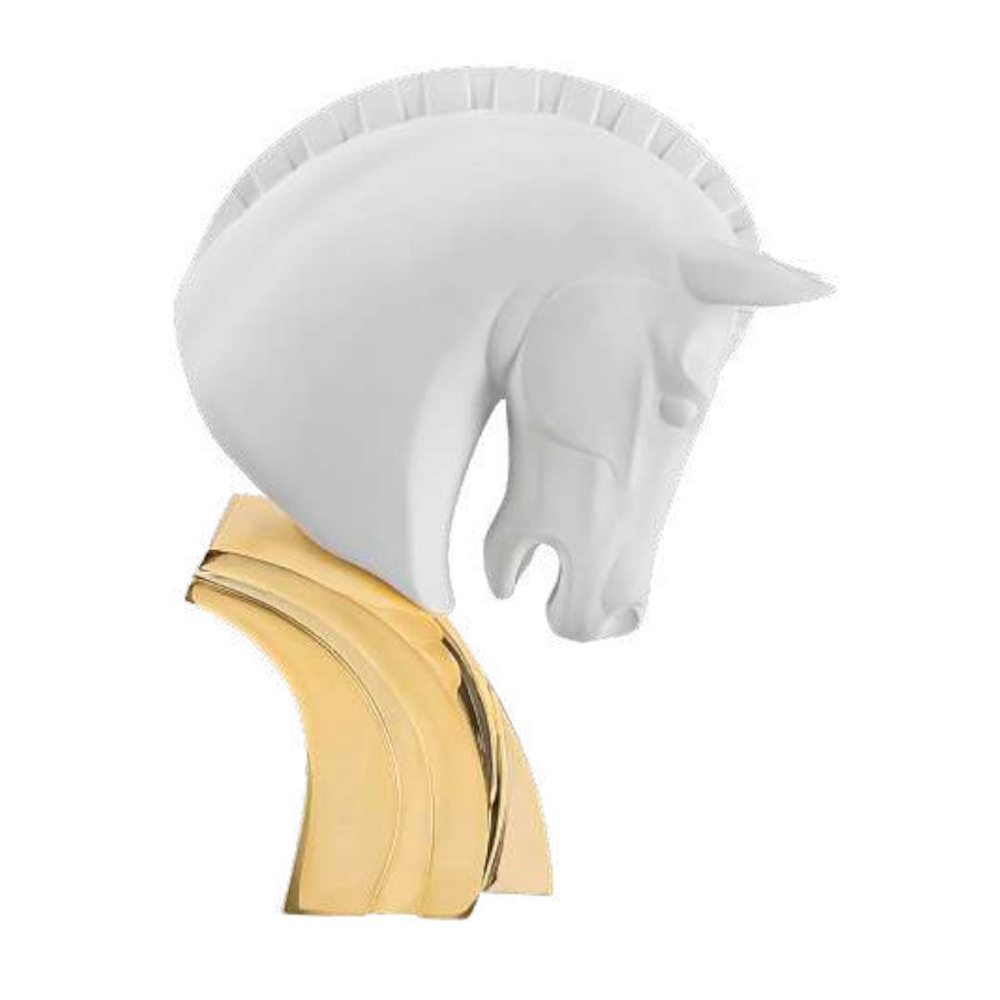 BONGELLI TESTA CAVALLO H.30 BIANCO ORO cod. ME2344 2BI OR