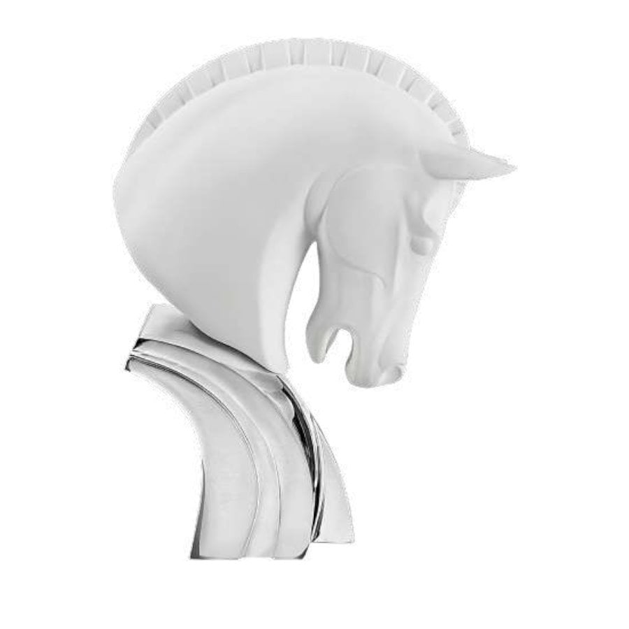 BONGELLI TESTA CAVALLO H.41 BIANCO ARGENTO cod. ME2344 3BI AG