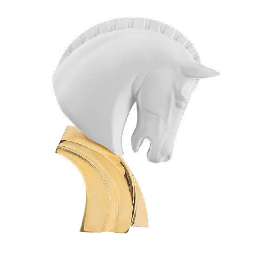 BONGELLI TESTA CAVALLO H.41 BIANCO ORO cod. ME2344 3BI OR