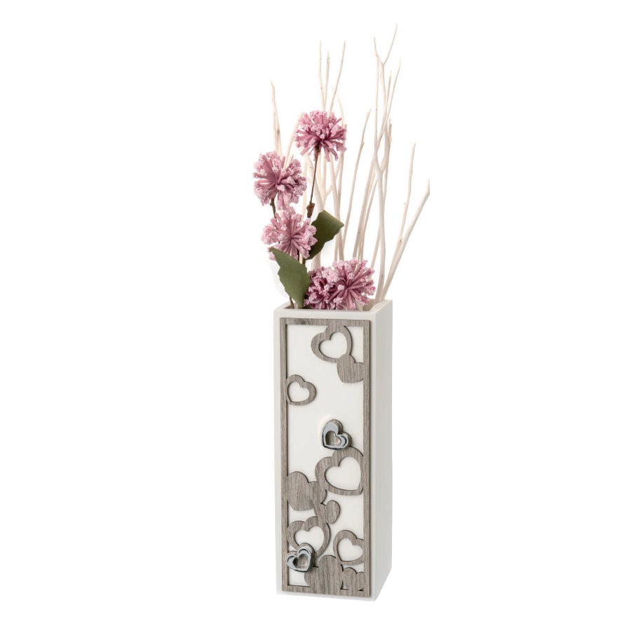 BONGELLI VASO CUORI H 30 ROVERE cod. ME1405 RO