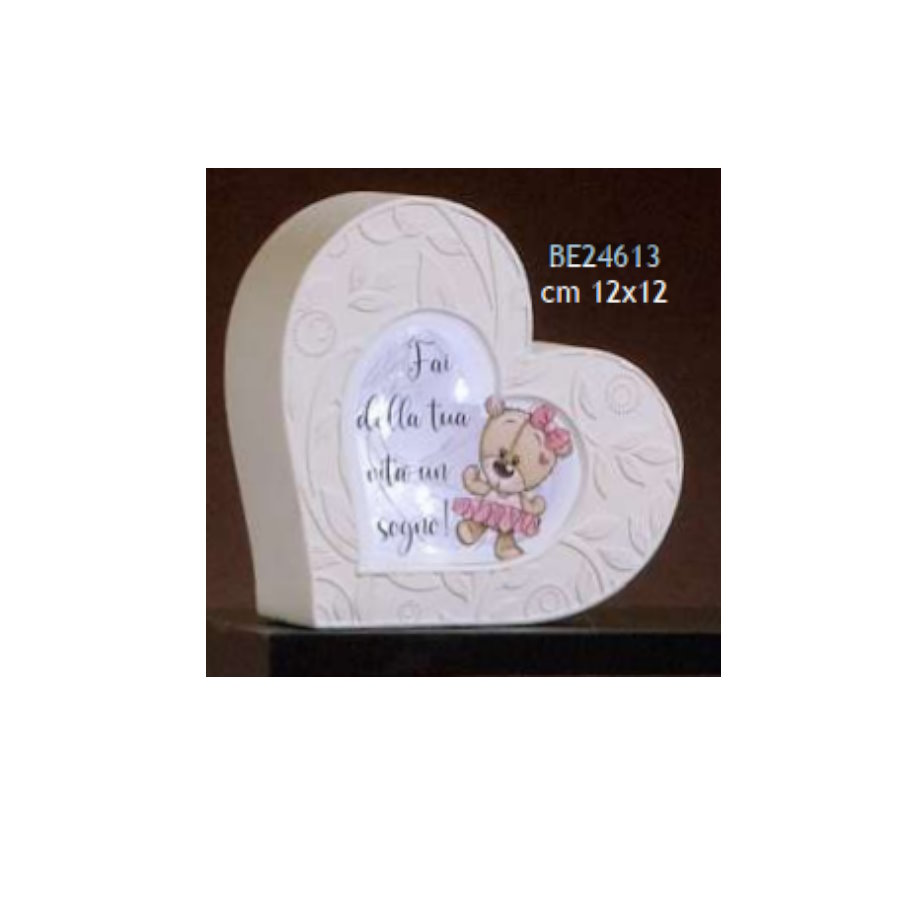 DOLCICOSE ASIA LAMPADA CUORE 12X11 ORSETTO FEMMINA cod. BE24613