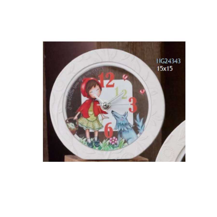 DOLCICOSE FAVOLA CAPPUCCETTO OROLOGIO 15X15 cod. NG24343