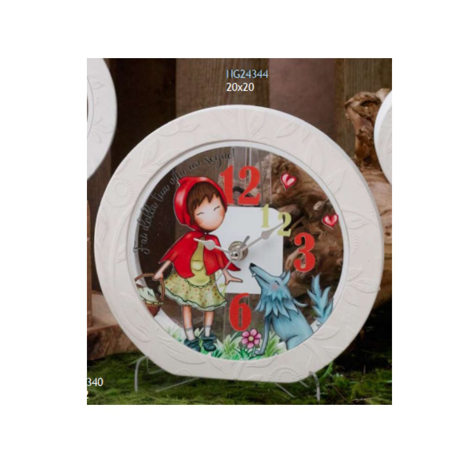 DOLCICOSE FAVOLA CAPPUCCETTO OROLOGIO 20X20 cod. NG24344