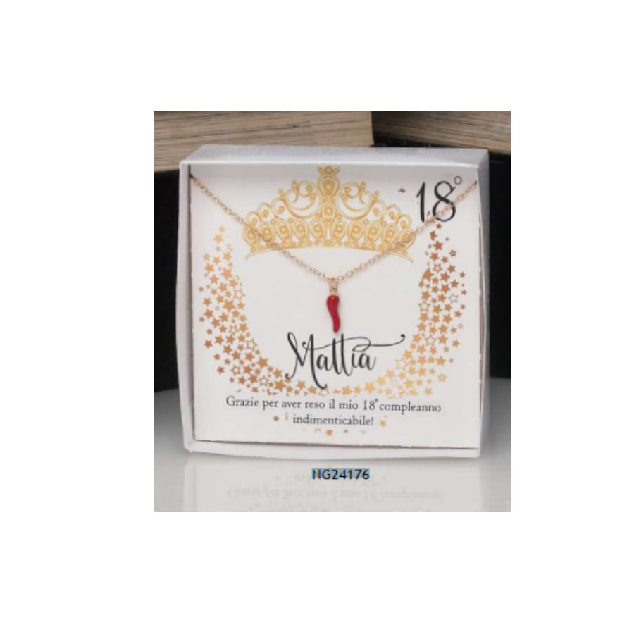 DOLCICOSE JEWEL COLLANA CORNO INTERNO COMPLEANNO cod. NG24176