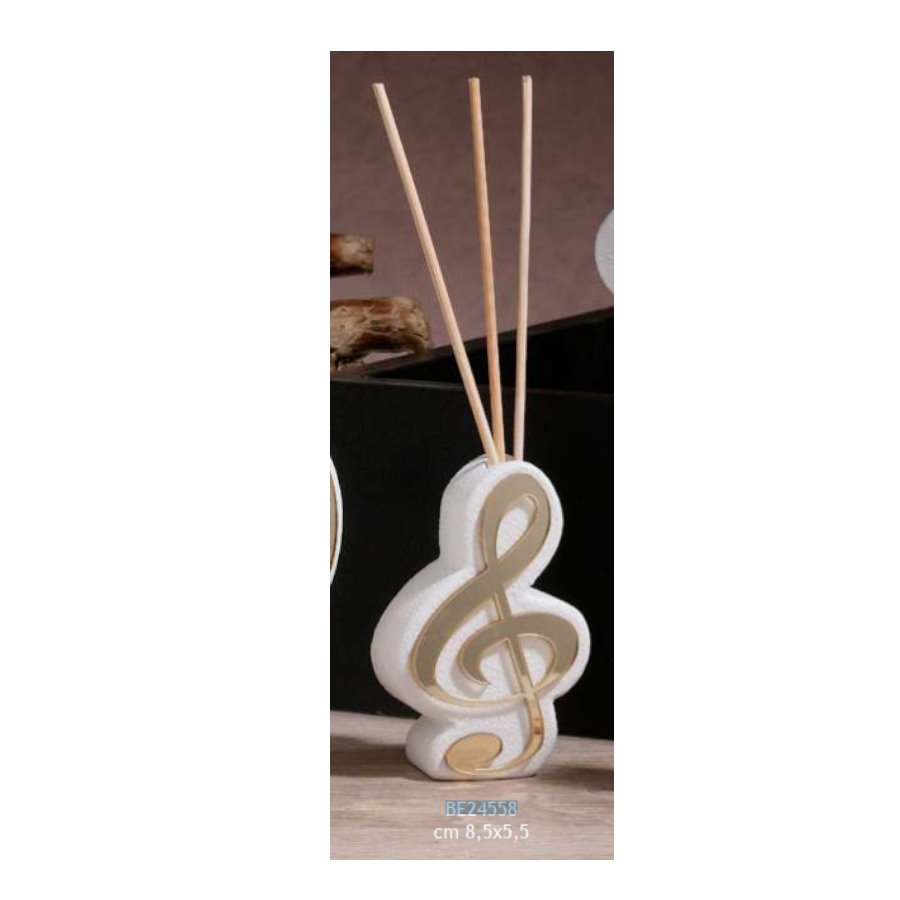 DOLCICOSE ORO DIFFUSORE ORO 8.5X5.5 CHIAVE DI VIOLINO cod. BE24558