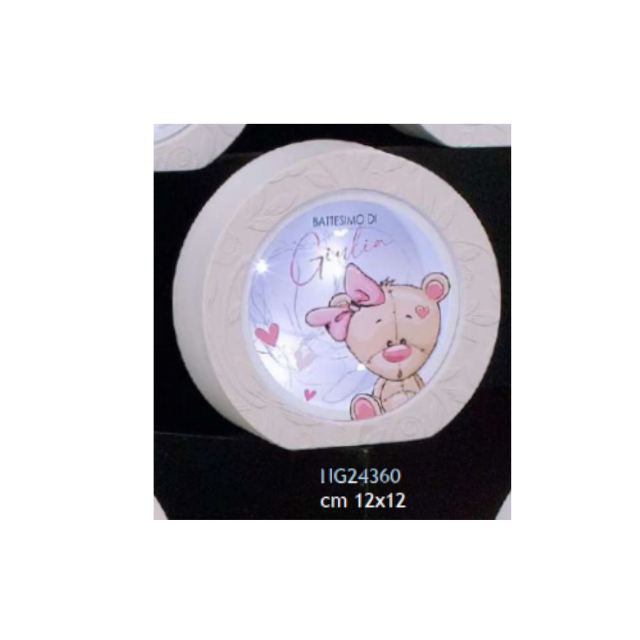 DOLCICOSE PANDORA LAMPADA TONDA 12X12 ORSO FEMMINA cod. NG24360