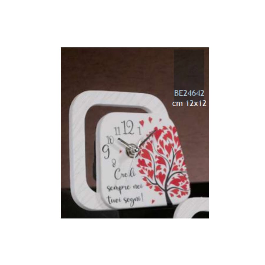 DOLCICOSE RAYA OROLOGIO 12X12 ORSETTO CUORI cod. BE24642