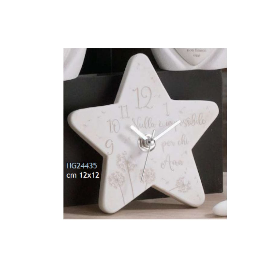 DOLCICOSE STAR STELLA OROLOGIO 12X12CM FRASE NULLA cod. NG24435