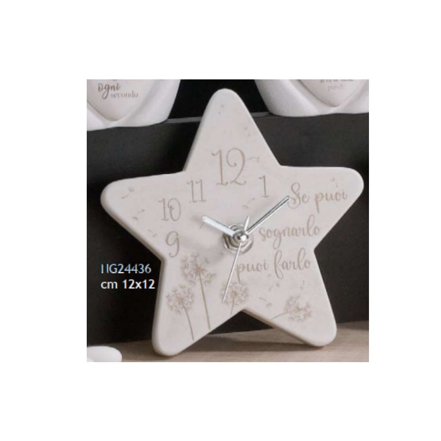 DOLCICOSE STAR STELLA OROLOGIO 12X12CM FRASE SE cod. NG24436