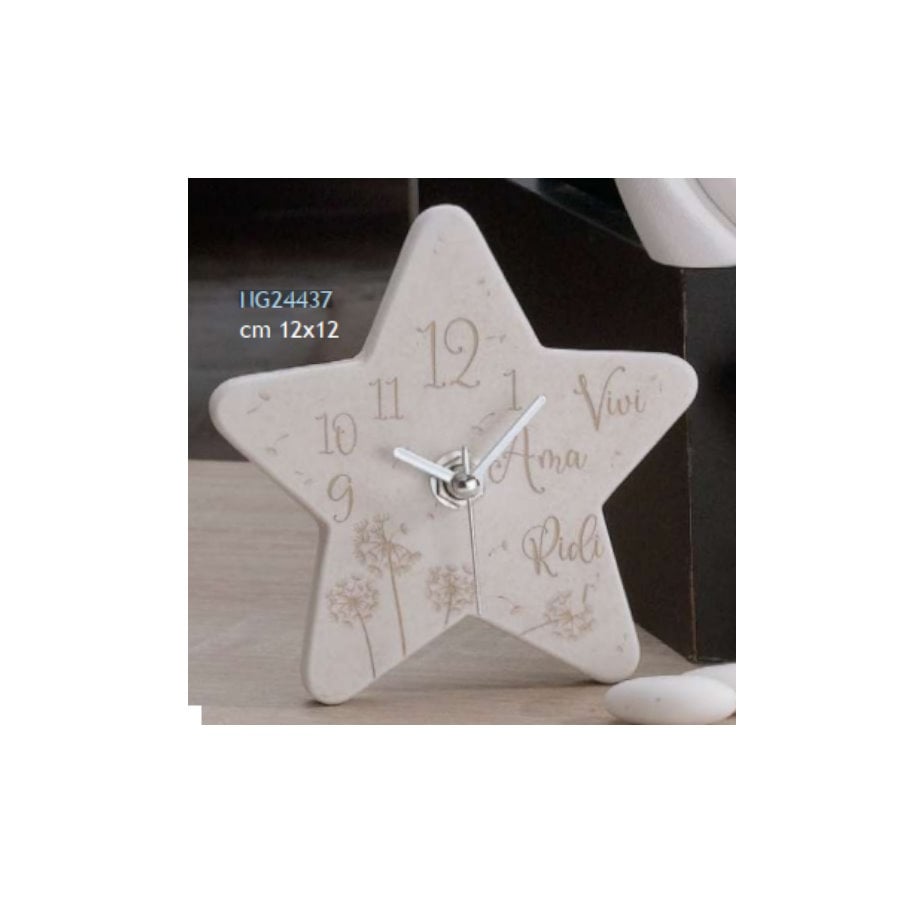 DOLCICOSE STAR STELLA OROLOGIO 12X12CM FRASE VIVI cod. NG24437