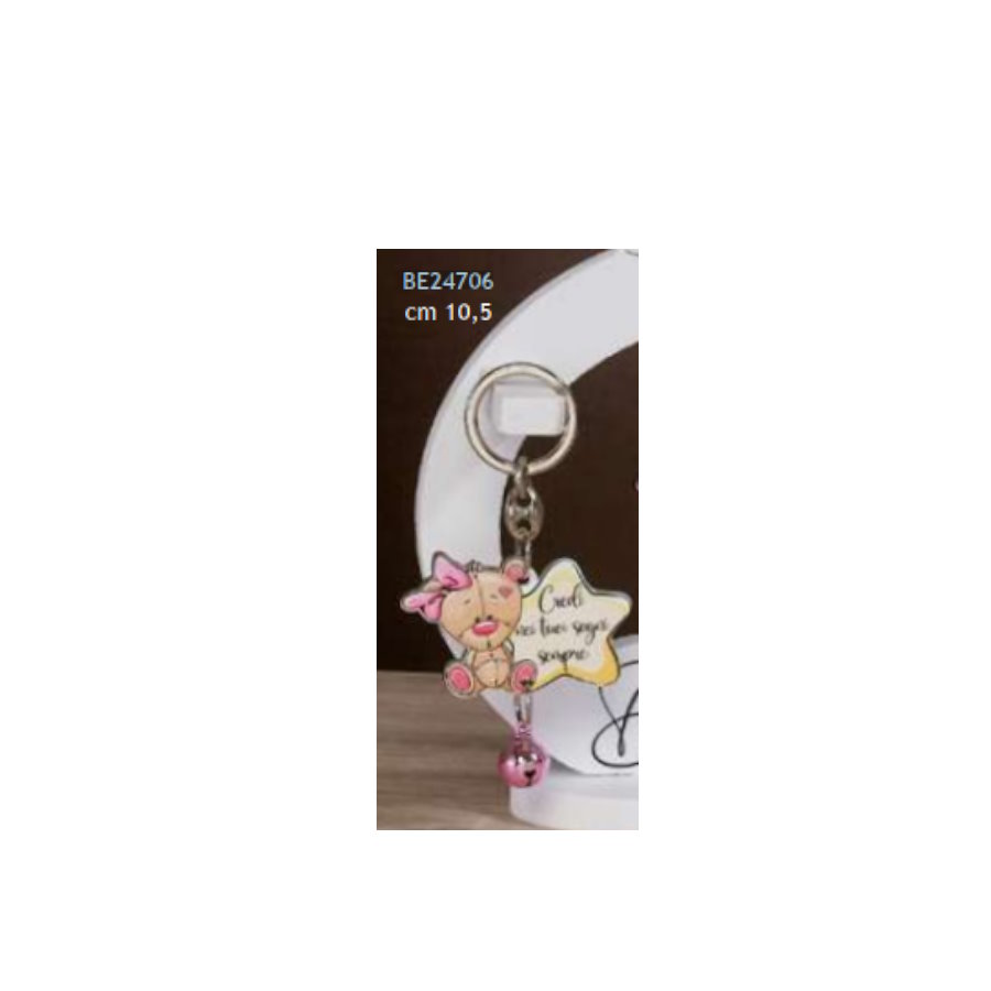 DOLCICOSE ZARA PORTA CHIAVI ORSETTO STELLA ROSA CREDI cod. BE24706