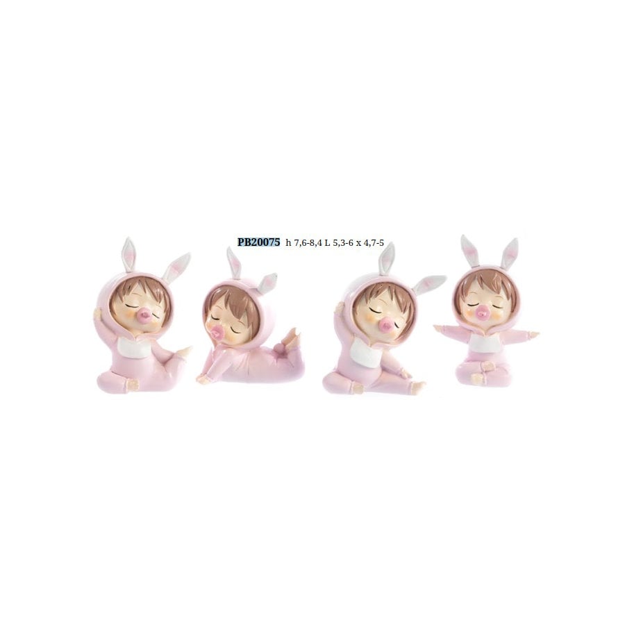 Bimba Con Copricapo Spiritosa Rosa Pb20075