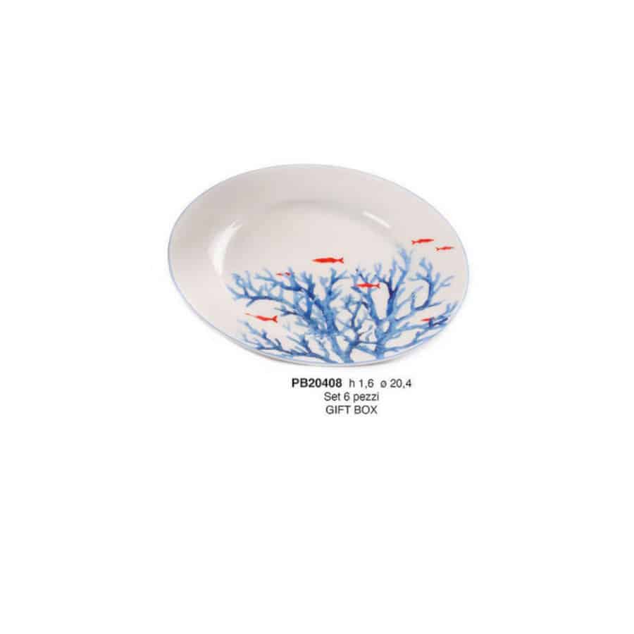 Set 6 Piatti Tema Marino Pb20407