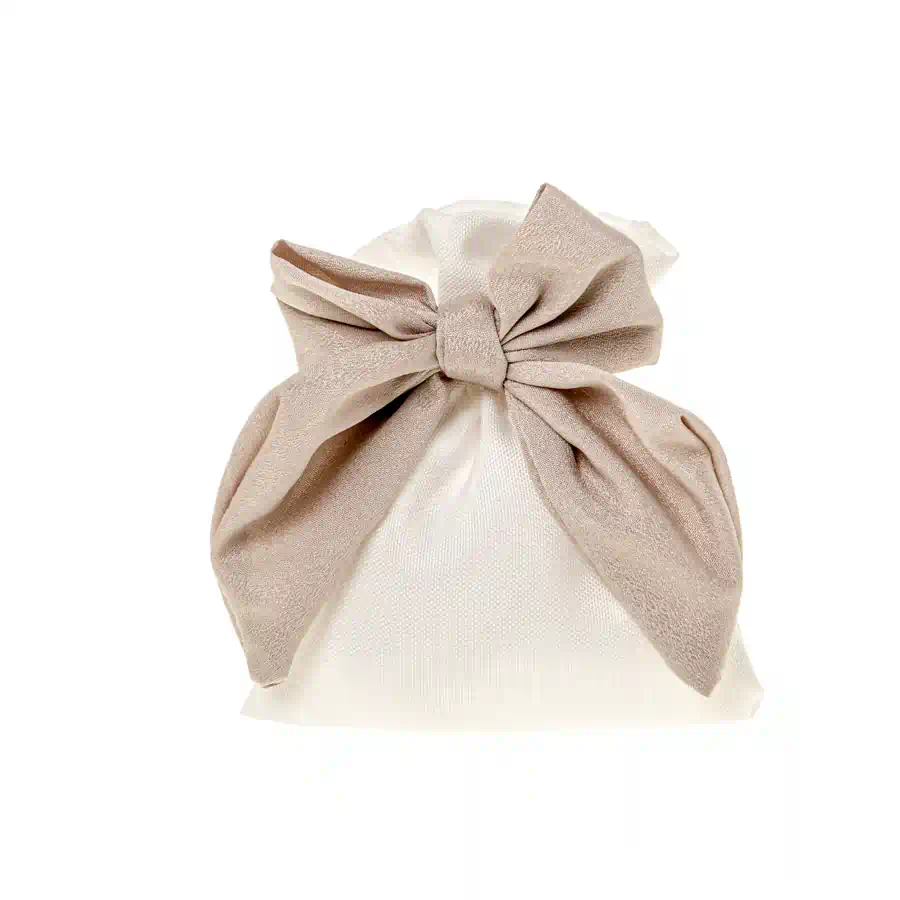 Etm Brillo fiocco sacchetto porta confetti cm.10x12 beige cod. C2700