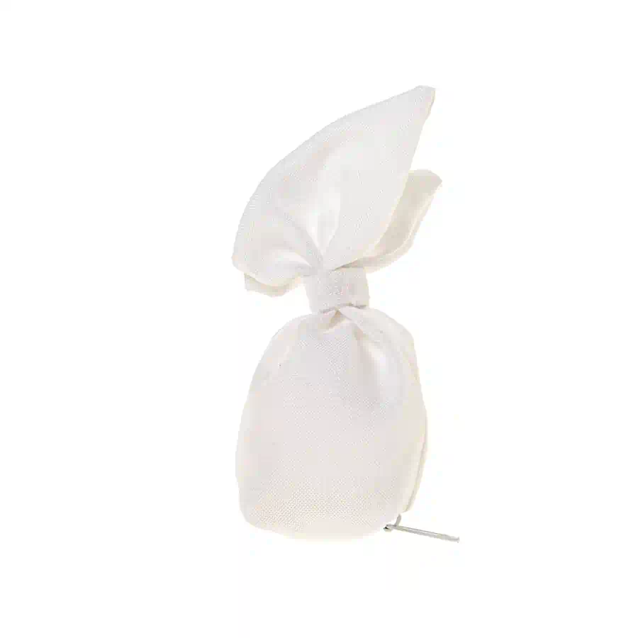 Etm Due punte sacchetto porta confetti cm.13 bianco cod. C2701
