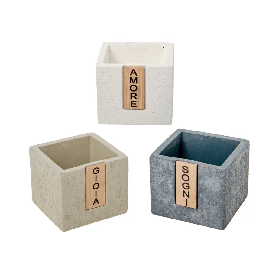 Etm Ecrit porta piante cm.9 h.8 cod. 02A235