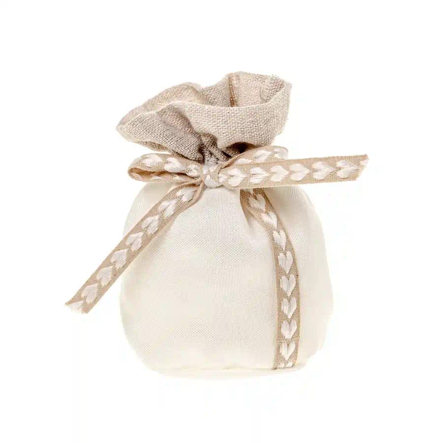 Etm Mille cuori sacchetto palla porta confetti cm.10 cod. C2693