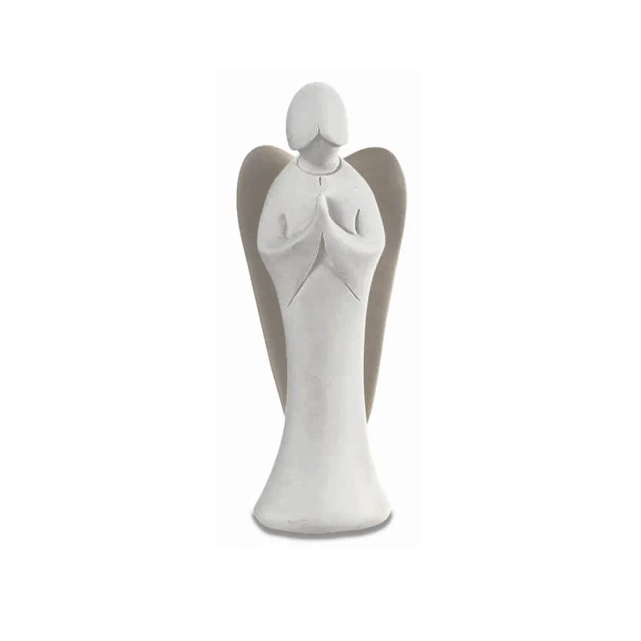 Bongelli angelo prega stilizzato grigio h.12 cod. Me1700 1g