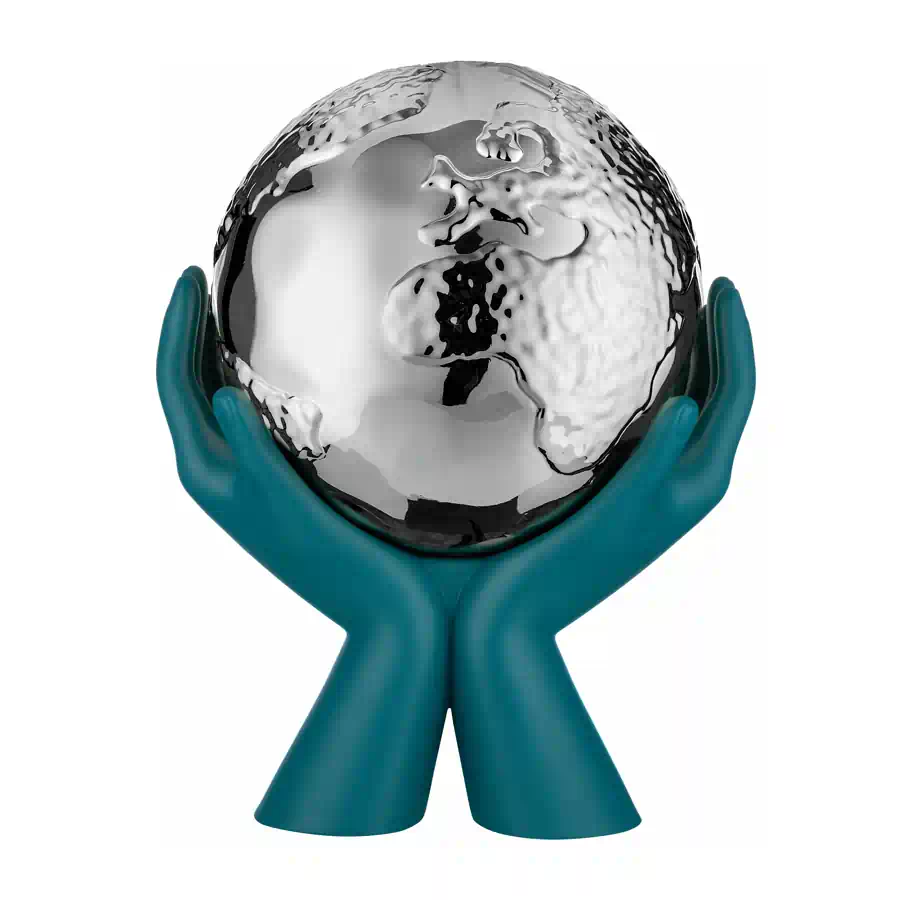 Bongelli mani color ottanio mondo argento 12x13 Me2488 2oag