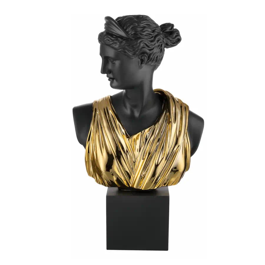 Bongelli scultura artemis nero oro h33 cod. ME2508 NE