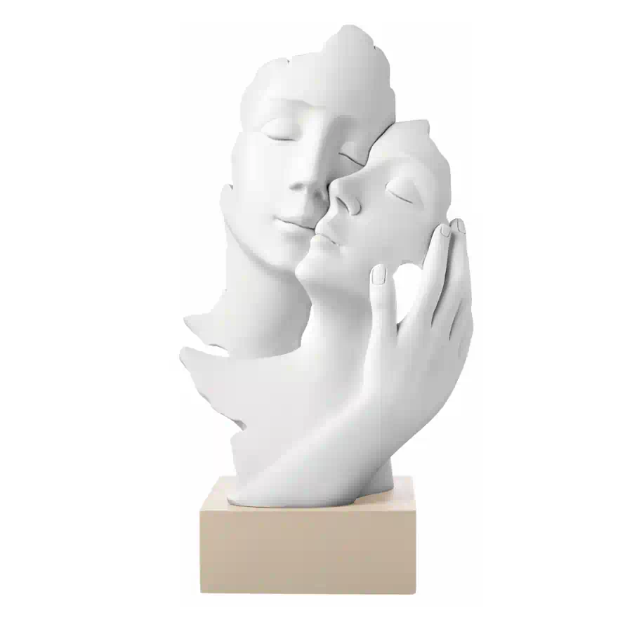 Bongelli scultura face mano h34 base nocciola cod. Me2502 2n