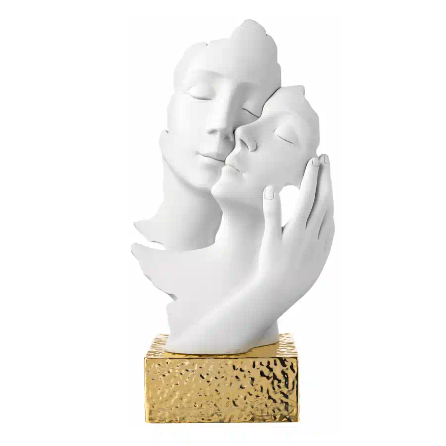 Bongelli scultura face mano h34 base oro cod. Me2502 2or