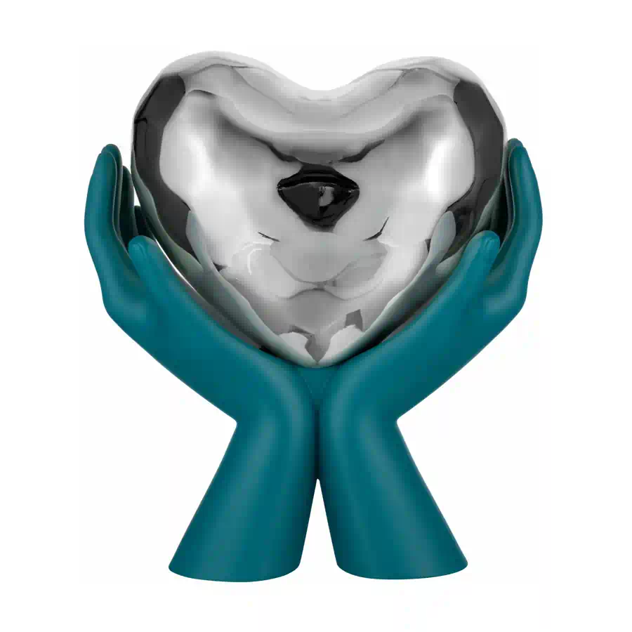 Bongelli scultura mani ottanio cuore argento Me2481 2oag
