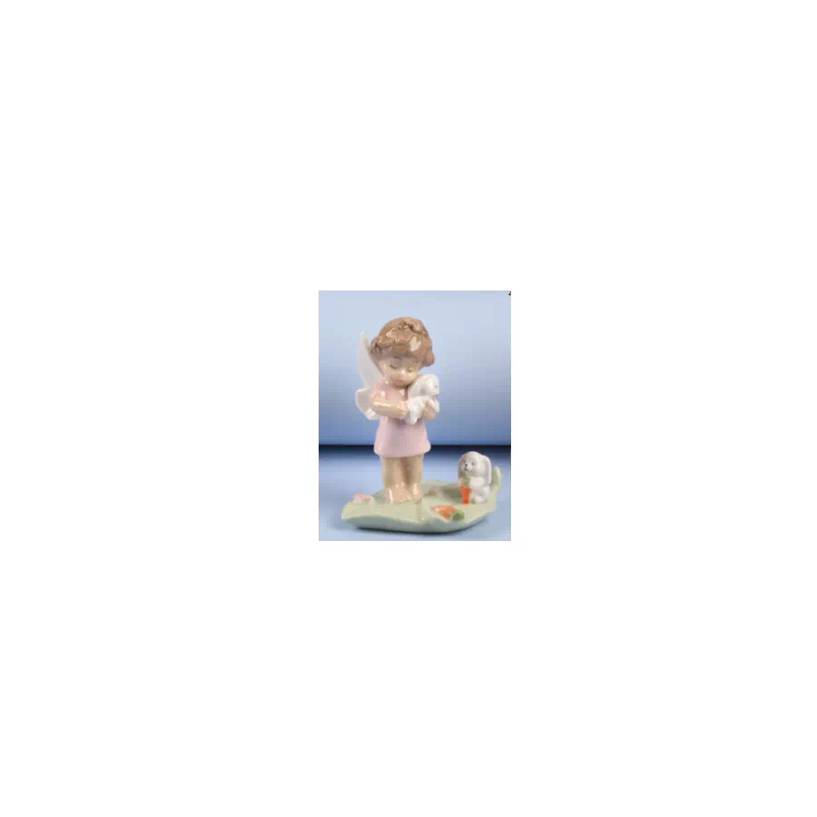 Yvonne Gontier bambina angioletto su foglia cod. 7153407