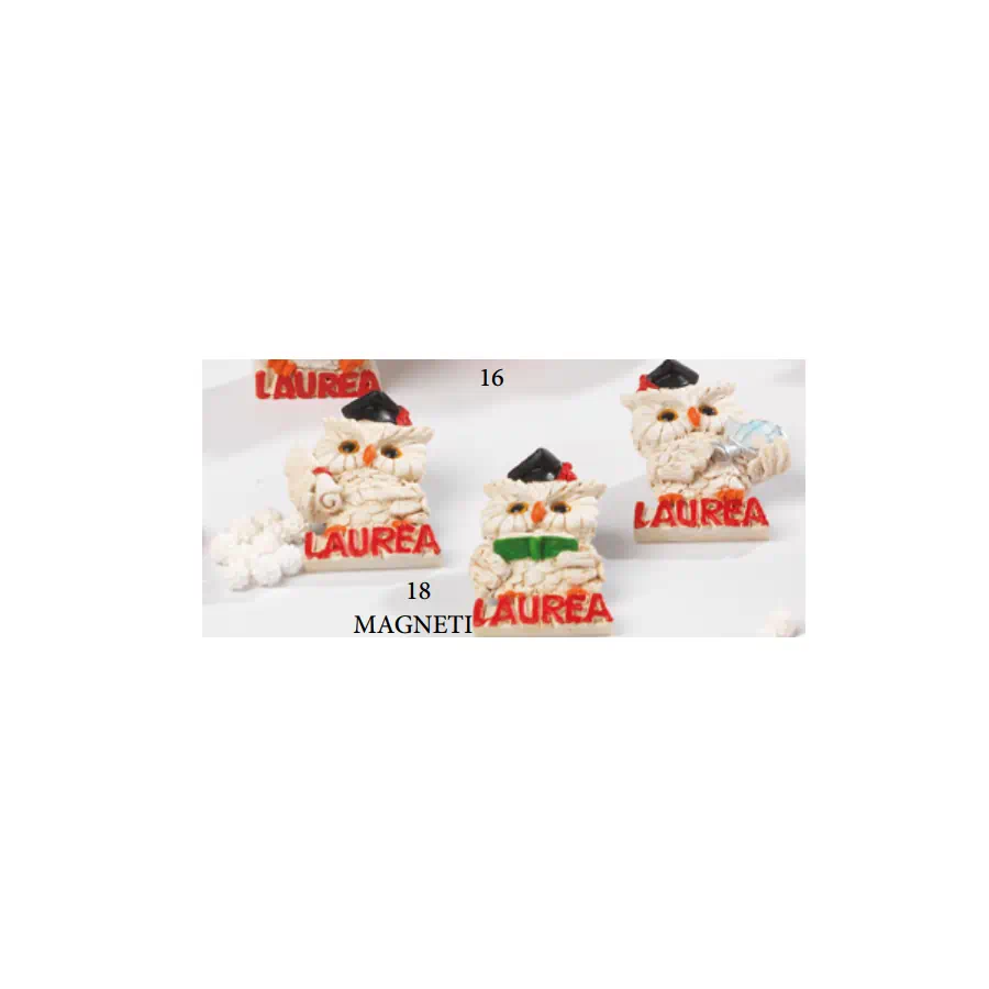 Yvonne Gontier magnete gufo laurea cod. 7898425