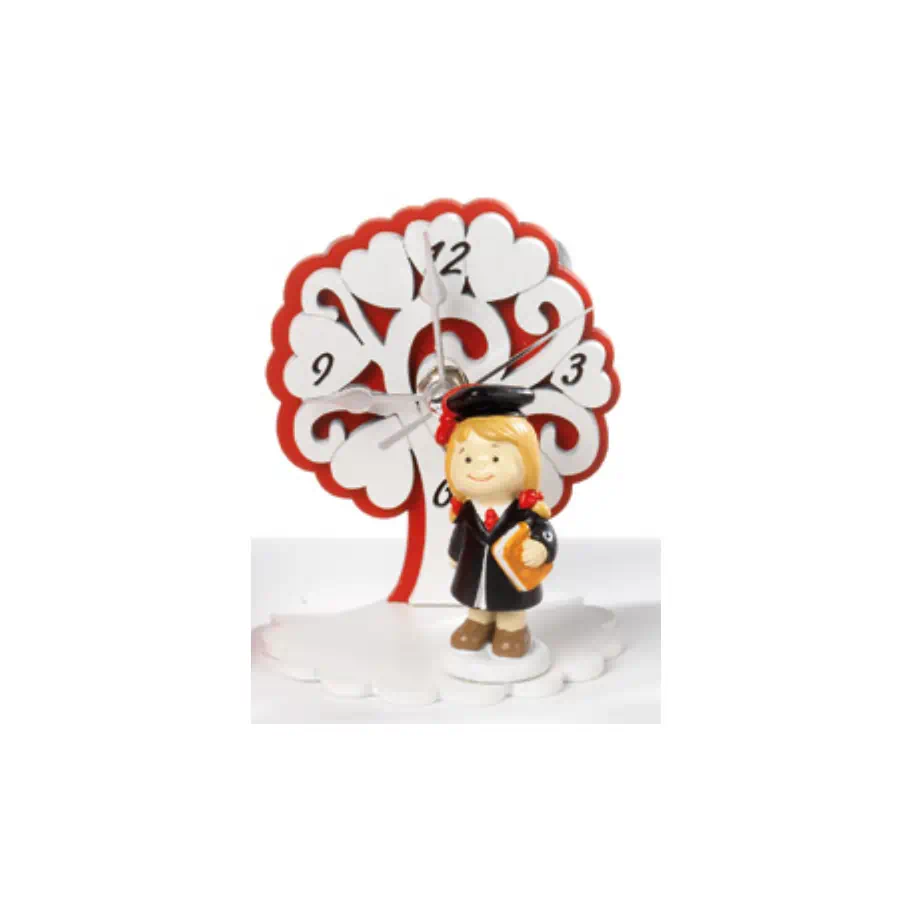 Yvonne Gontier orologio con statuina laureata cod. 8228261