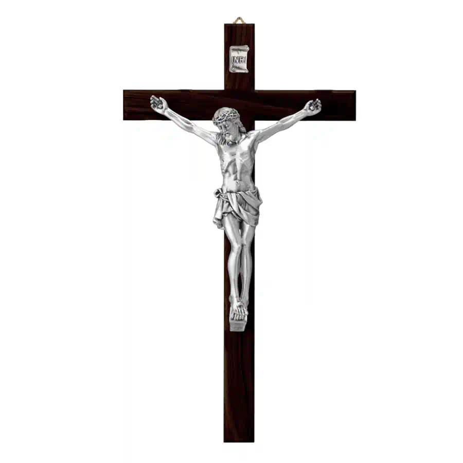 Valenti Cristo in resina opaca su croce in legno cod. R 18142 1 OP
