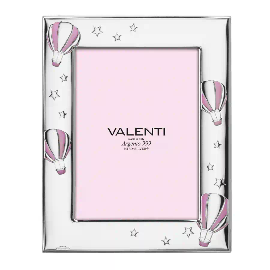 Valenti Portafoto argento carrozzine rosa cod. 73128 4LRA