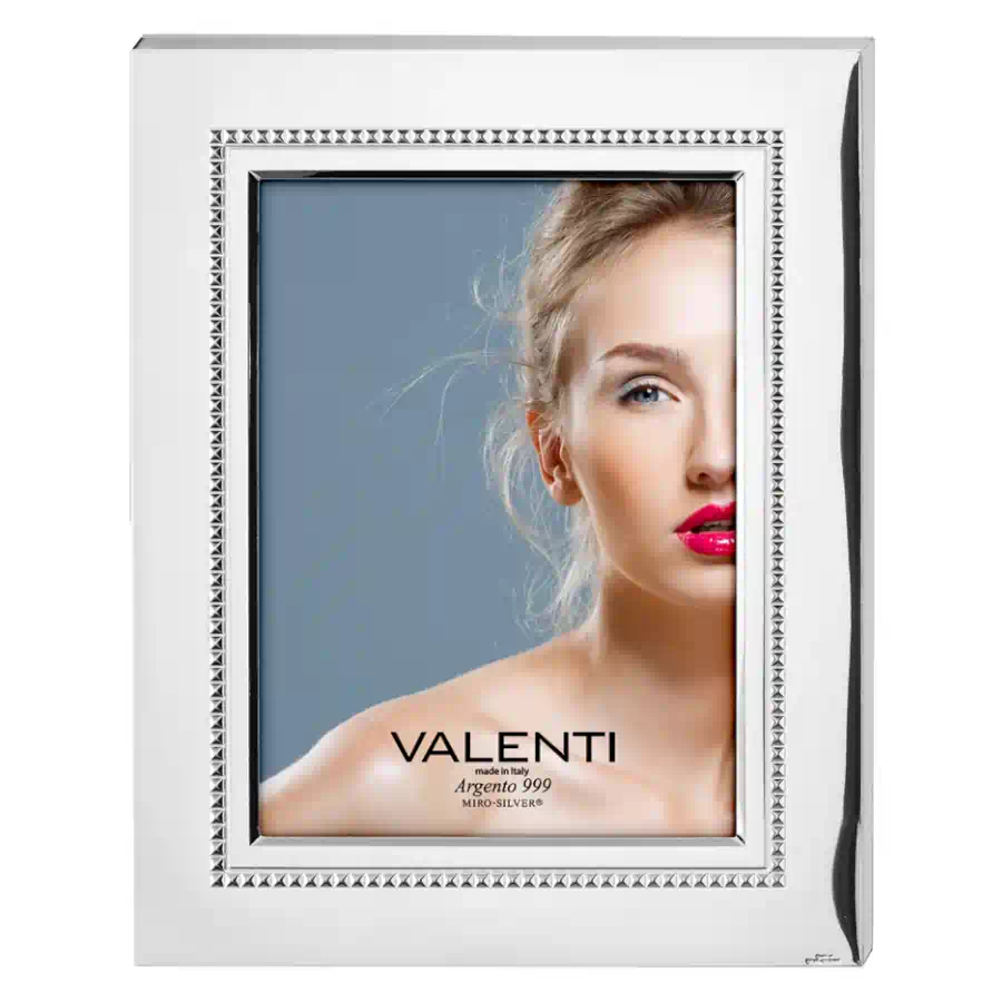 Valenti Portafoto argento ribordato con greca cod. 52085 4L