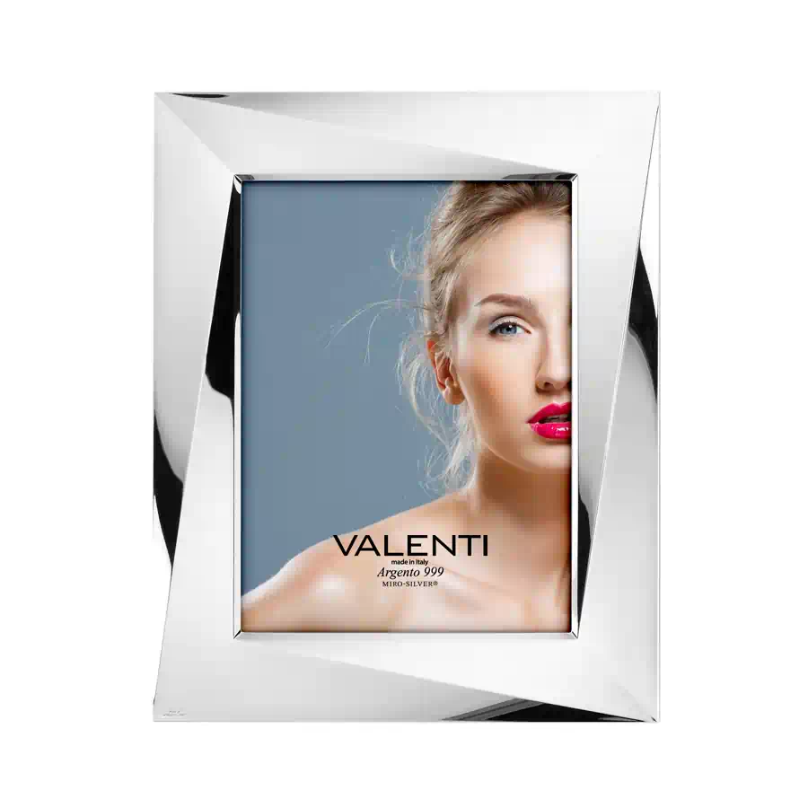 Valenti Portafoto argento ribordato spicchi cod. 52084 4L