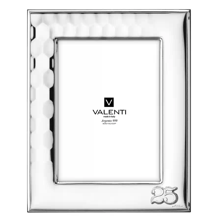 Valenti cornice argentata esagoni 25° Anniversario 52139 4L