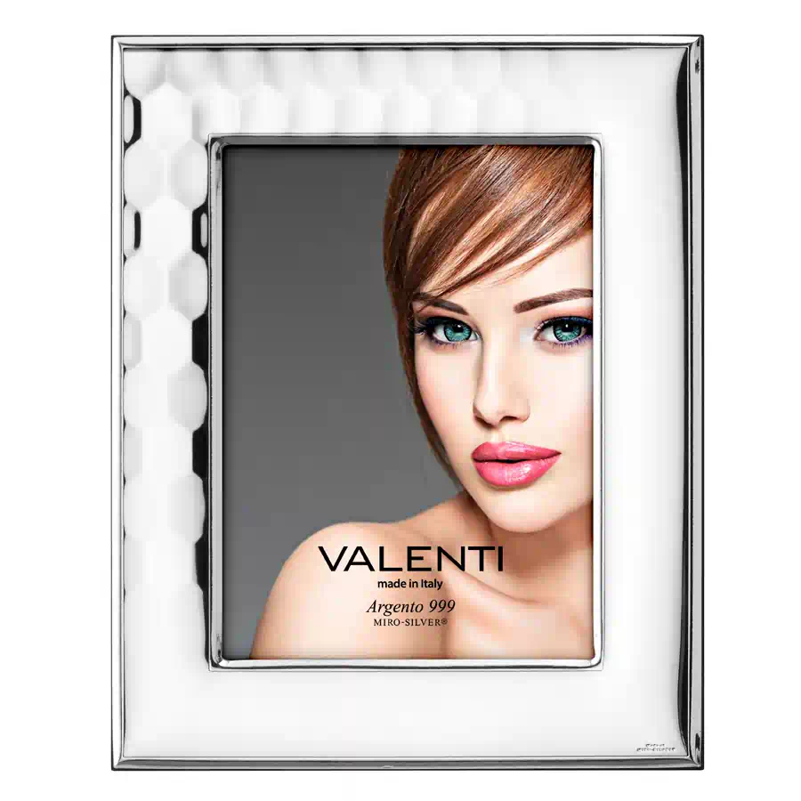 Valenti cornice argentata esagoni cod. 52133 4L