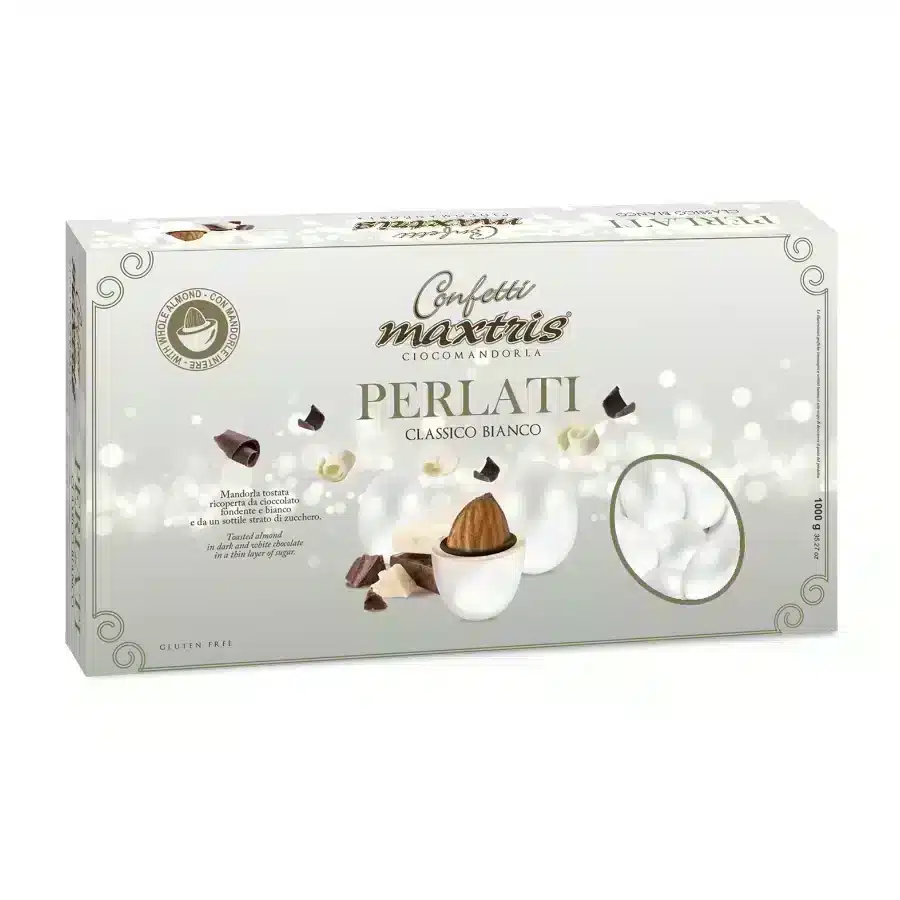 Maxtris Perlato Bianco confetti con mandorla tostata kg 1