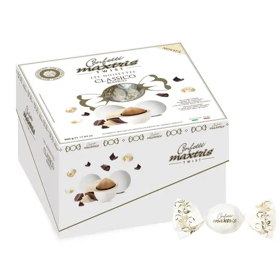 Maxtris Vassoio Twist Les Noisettes Bianco confetti kg 0,5