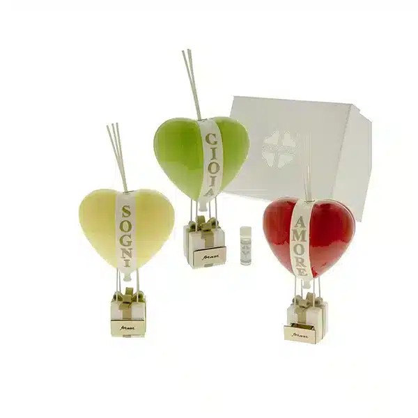 profumatore mongolfiere cuore bomboniere etm QFC771