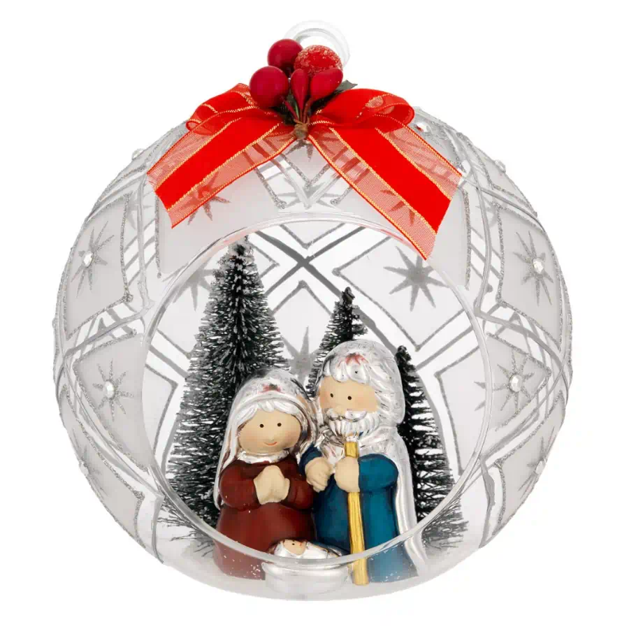 Bagutta sfera aperta deco argento presepe N 8627 02 AR
