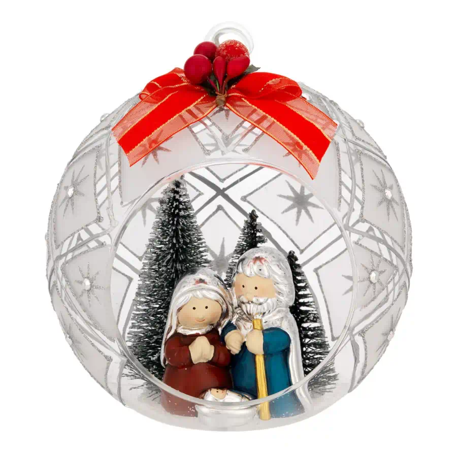 Bagutta sfera aperta deco argento presepe N 8627 03 AR