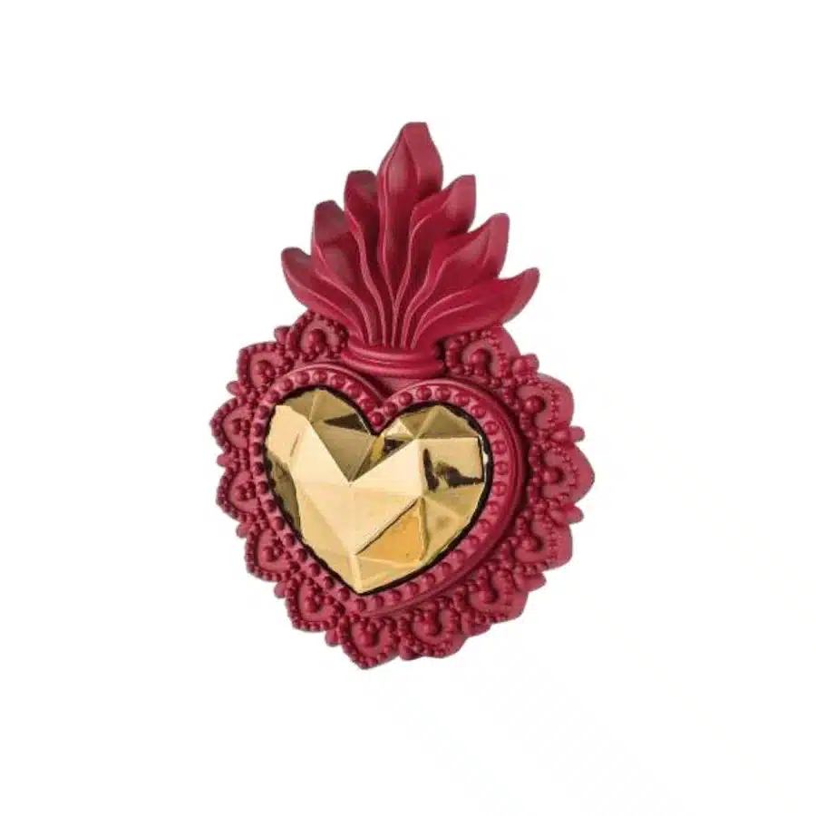 Bongelli cuore ex voto 16x12 rosso oro ME2366 3RS OR