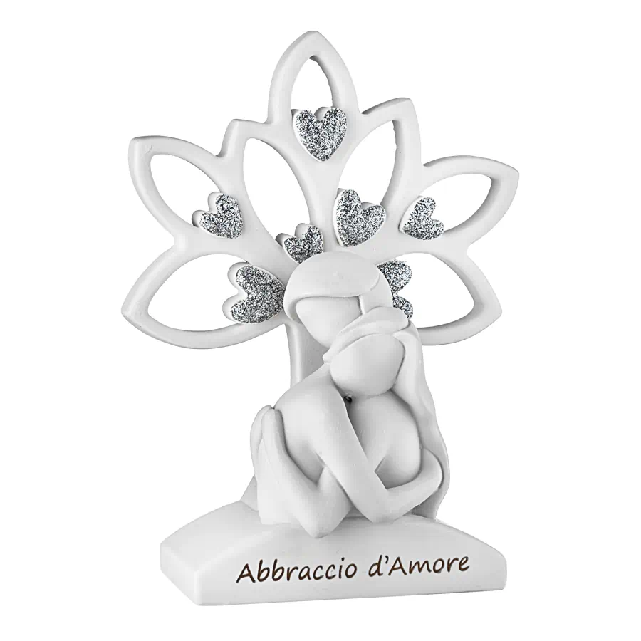 Bongelli coppia albero glitter argento 13x10 cod. ME2653 AG GL