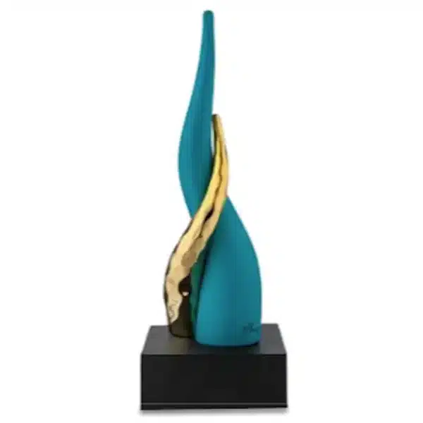Bongelli corni base bianca ottanio oro h.38 cod. ME2613 3OT BI